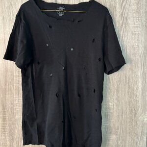 LOGG Distressed Black T-Shirt